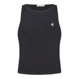 Calvin Klein Canotta Tinta Unita con Logo per Bambina IG0IG02488 NERO CALVIN KLEIN 
