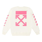 OFF-WHITE felpa chiusa girocollo tinta unita con stampe in contrasto Panna per Bambina GBA001F23 PANNA OFF-WHITE 