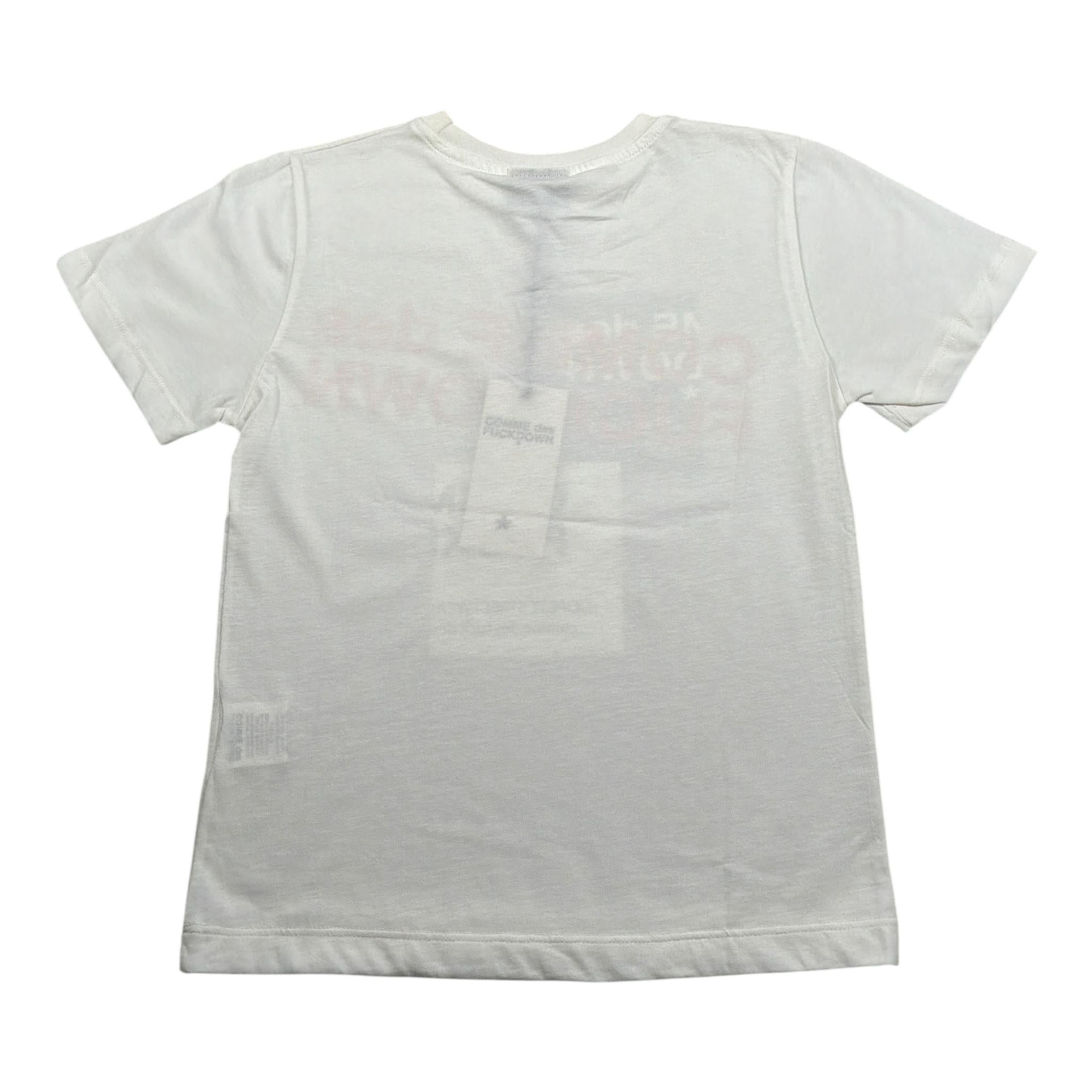 Comme Des Fuckdown T-Shirt Girocollo tinta unita con Stampa Bianco per Bambino TSGCC BIANCO COMME DES FUCKDOWN 