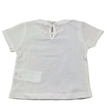 U+È T-Shirt Girocollo Tinta Unita con Stampa per Neonata UE1862 BIANCO U+è 