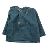 TEDDY E MINOU cardigan tinta unita con cappuccio  Verde per Neonato I24CN016PE027X VERDE TEDDY E MINOU 