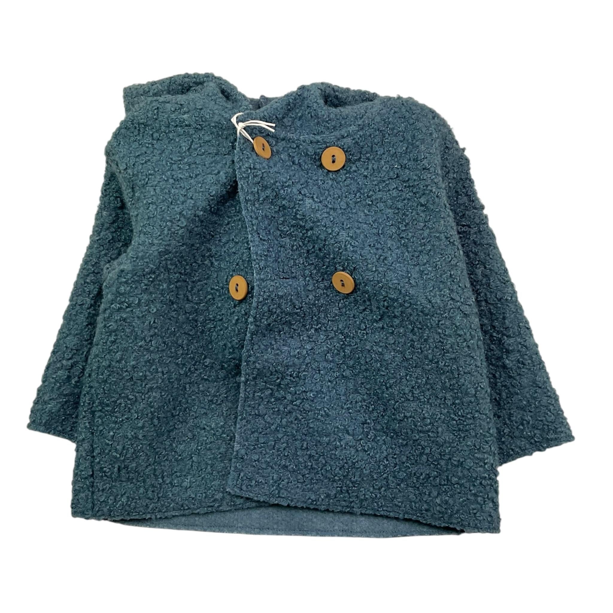 TEDDY E MINOU cardigan tinta unita con cappuccio  Verde per Neonato I24CN016PE027X VERDE TEDDY E MINOU 