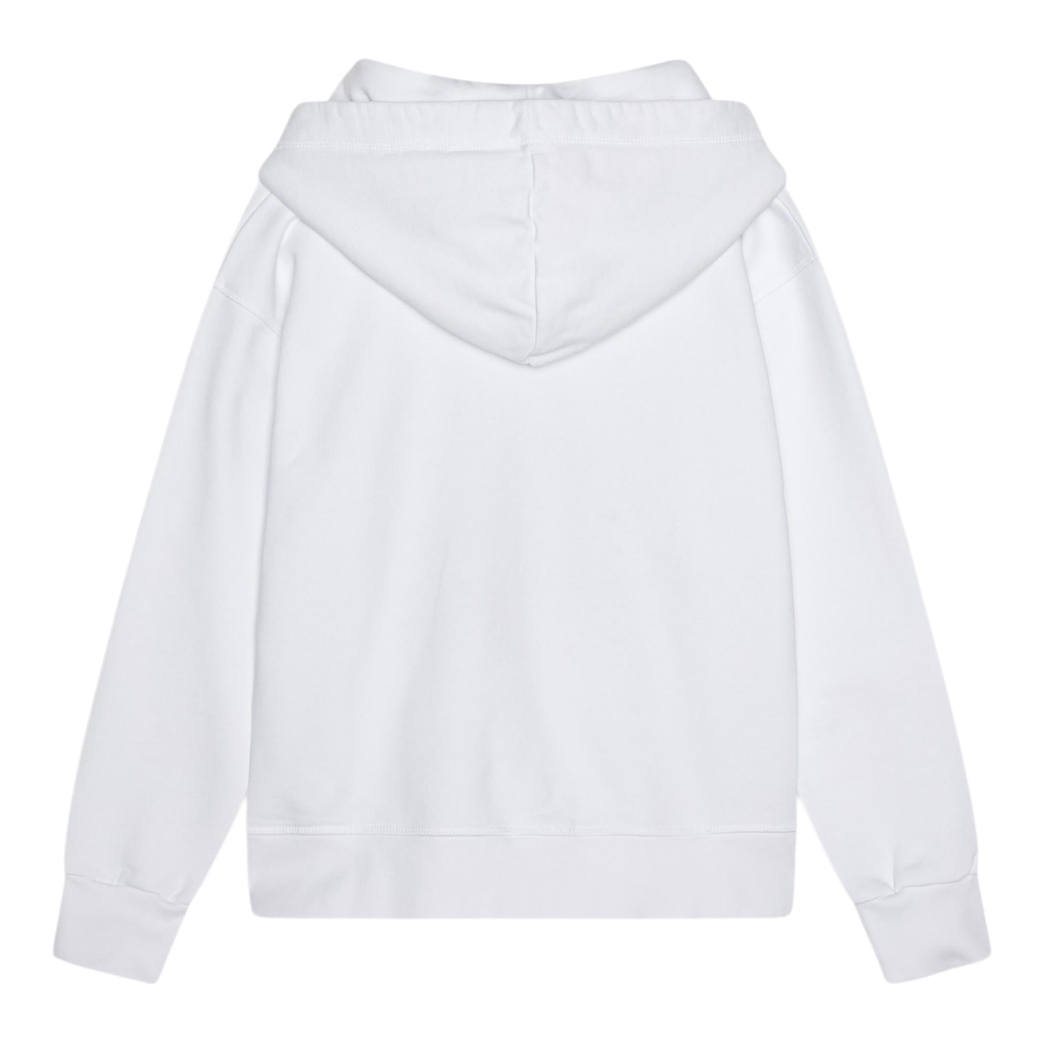 Dsquared2 Felpa Chiusa con Cappuccio Tinta Unita con Stampa,Collaborazione con Invicta per Bambino DQ2907 BIANCO DSQUARED2 
