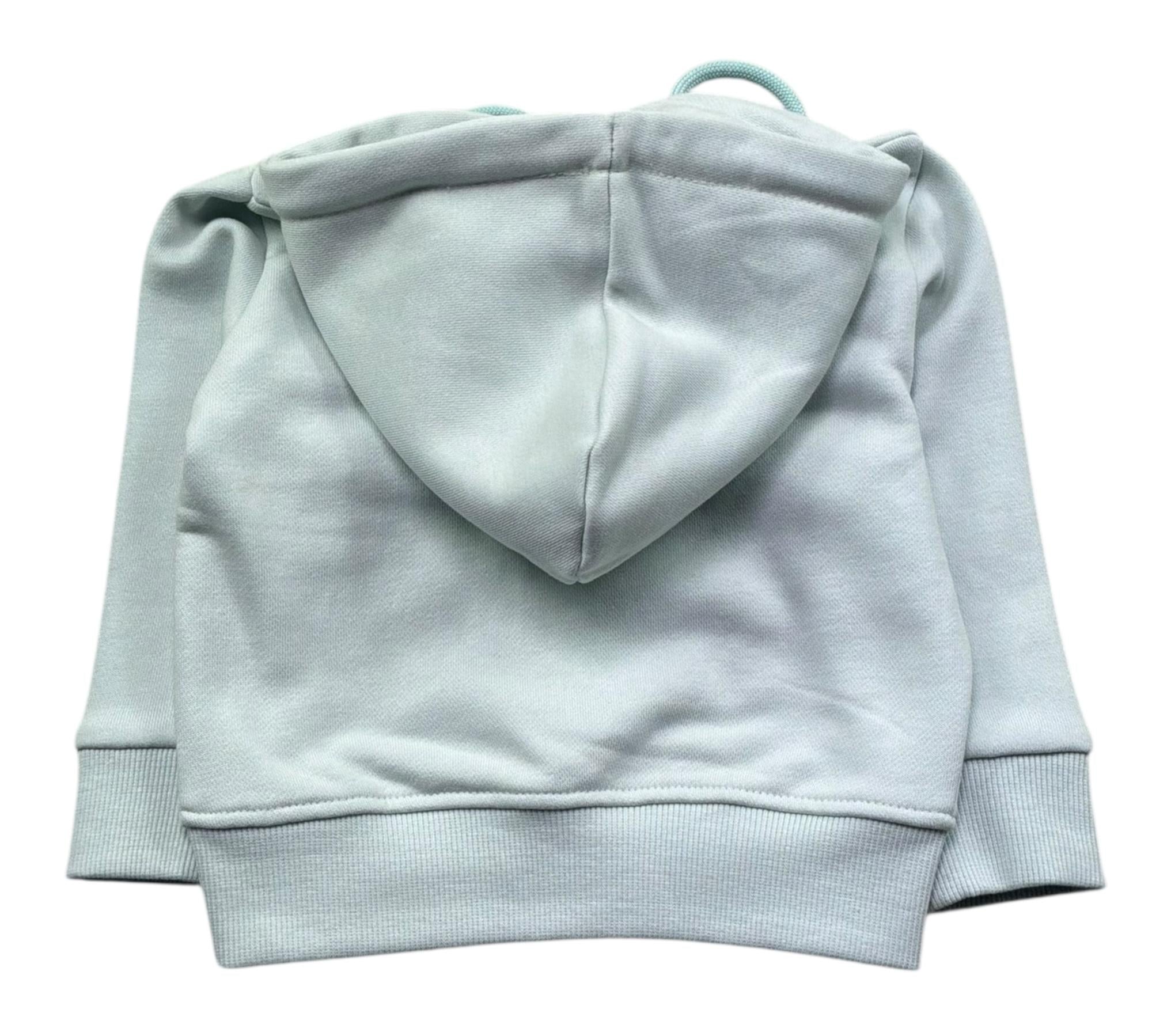 Trussardi Felpa con Zip E Cappuccio Tinta Unita per Neonato TIP26011FE VERDE ACQUA TRUSSARDI 