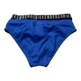 Bikkembergs Badeanzug Einfarbig Mit Elastischem Bund Mit Logo Blau Für Jungen