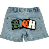 John Richmond Bermuda In Denim Tinta Unita con Elastico Invita per Neonato RIP26107FE AZZURRO JOHN RICHMOND 