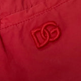 Dolce & Gabbana Bermuda Tinta Unita con Logo per Neonato L12Q99 ROSSO DOLCE & GABBANA 