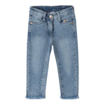 SARABANDA jeans tinta unita con girovita regolabile Azzurro per Bambina A255J AZZURRO SARABANDA 