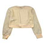 Janice Felpa Tinta Unita Traforata per Bambina JN678R BEIGE JANICE 