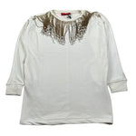 Jijil Abito Felpa tinta unita con Applicazioni Panna per Bambina JJE23AB017 PANNA JIJIL 