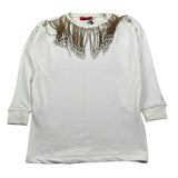 Jijil Abito Felpa tinta unita con Applicazioni Panna per Bambina JJE23AB017 PANNA JIJIL 