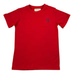 Trussardi T-Shirt Girocollo Tinta Unita con Logo per Bambino TBP26002TS ROSSO TRUSSARDI 