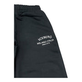 ICEBERG pantalone tuta tinta unita con stampa Nero per Bambino PFICE5316JX NERO ICEBERG 