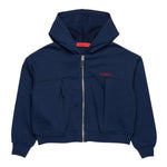 Max&Co. Felpa con Zip E Cappuccio Tinta Unita per Bambina MX01156 BLU MAX&Co. 