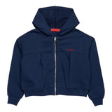 Max&Co. Felpa con Zip E Cappuccio Tinta Unita per Bambina MX01156 BLU MAX&Co. 