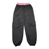 Disclaimer Schlichte Hose mit kontrastierendem Gummibund Schwarz für Mädchen