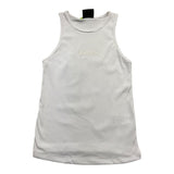Disclaimer Schlichtes Tanktop mit weißem Logo für Mädchen