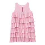 Patrizia Pepe Einfarbiges Kleid mit Rüschen und rosa Armlöchern für Mädchen