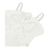 Fun & Fun Tuta Intera A Bretelle Tinta Unita con Tulle per Bambina FNCJJP00985X PANNA FUN & FUN 