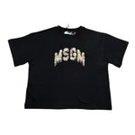 Msgm T-Shirt Girocollo Tinta Unita con Stampa per Bambina S5MSJGTH105 NERO MSGM 