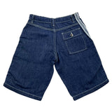 Emporio Armani Einfarbige Denim-Bermuda-Shorts mit Logo-Besatz Blau Für Jungen