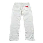 G2Firenze Jeans tinta unita con Girovita Regolabile Bianco per Bambino DENIM BIANCO G2FIRENZE 