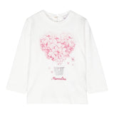 MONNALISA shirt tinta unita girocollo con stampa Bianco per Neonata 39D600 BIANCO MONNALISA 