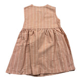 Teddy E Minou Einfarbiges Rosa Ärmelloses Kleid Für Baby Mädchen