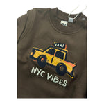 I DO felpa chiusa girocollo tint unita con stampa Marrone per Neonato 4A473 MARRONE I DO 