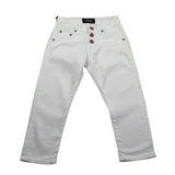 G2Firenze Jeans tinta unita con Bottoni Bianco per Bambino 00597 BIANCO G2FIRENZE 