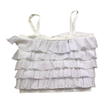 Met Top Tinta Unita con Rouches per Bambina ME291 BIANCO MET 
