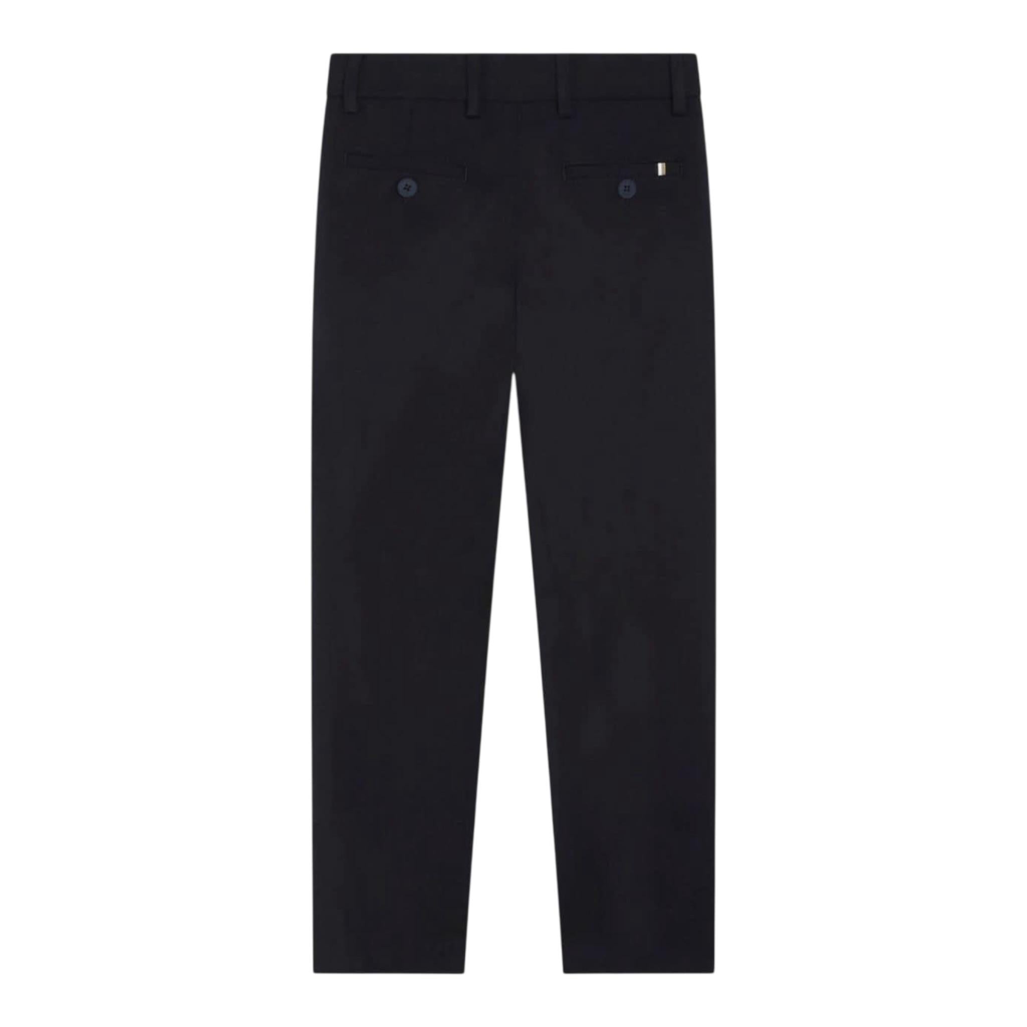 Boss Pantalone tinta unita con Tasche A Filo Blu per Bambino J50677 BLU BOSS 