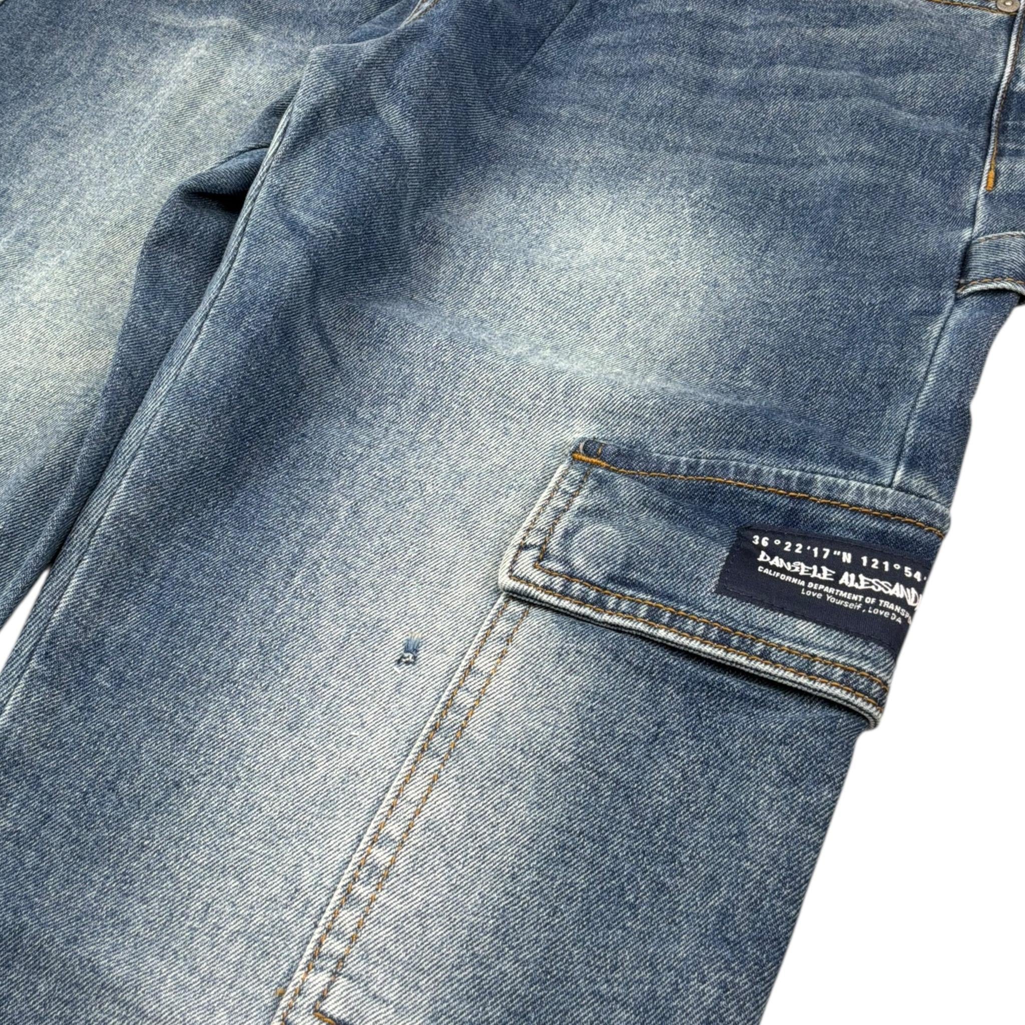 Daniele Alessandrini Jeans Tinta Unita con Tasconi per Bambino 1235PD00254 BLU DANIELE ALESSANDRINI 