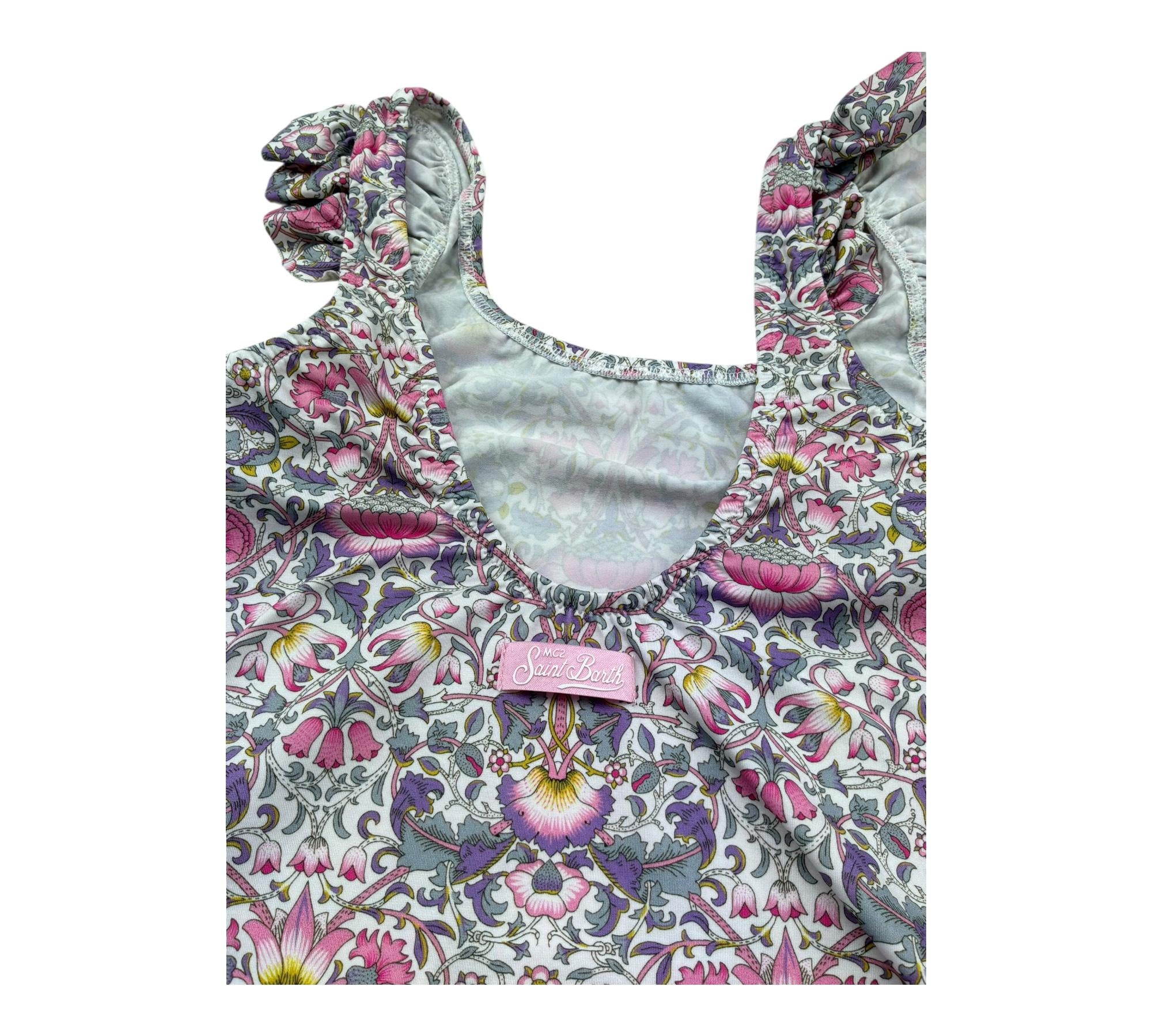 Saint Barth Costume Intero Stampa Fantasia per Bambina TILDA BIANCO SAINT BARTH 