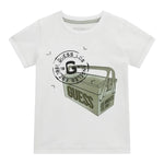 Guess T-Shirt Girocollo Tinta Unita con Stampa per Neonato N5RI27K8HM4 BIANCO GUESS 