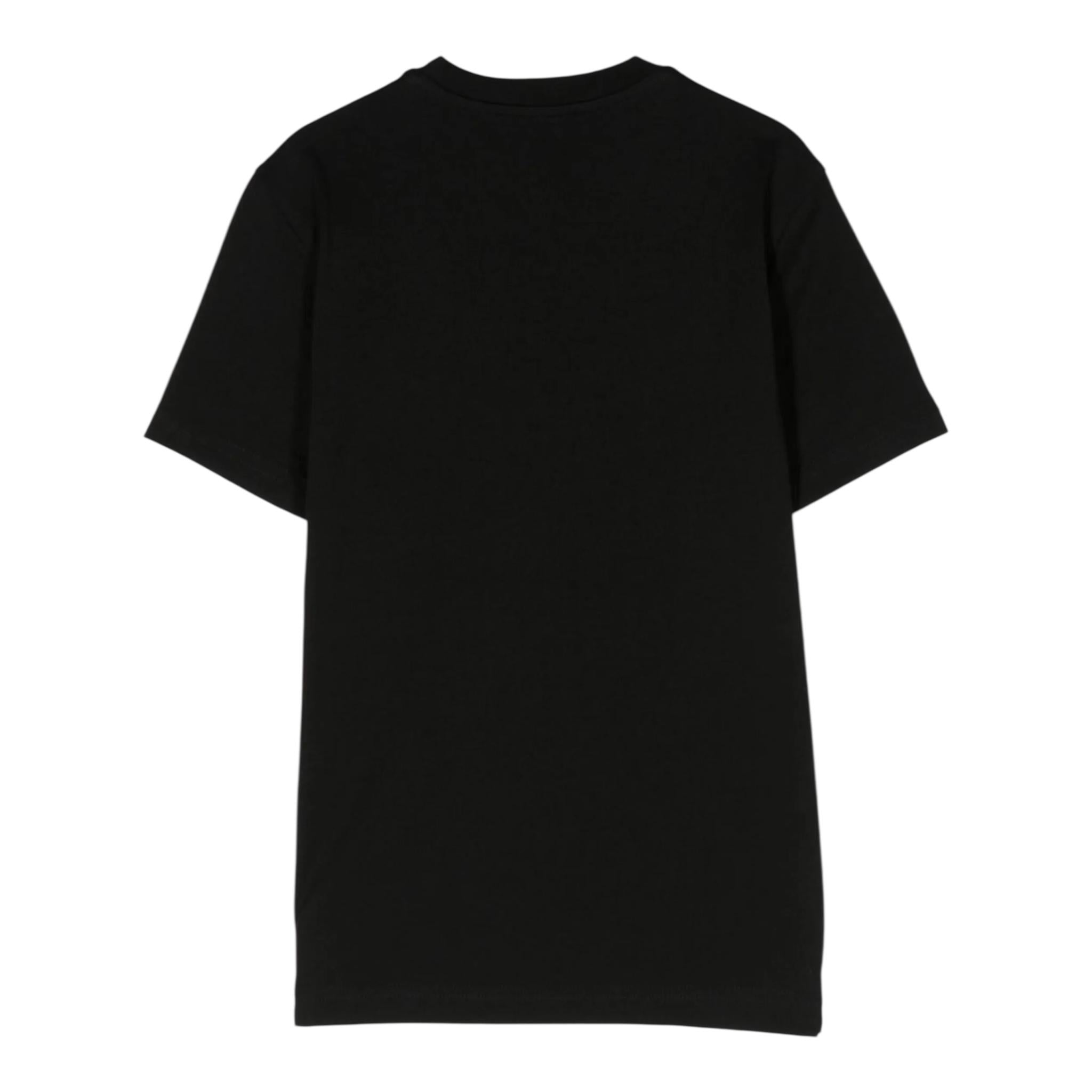 Dsquared2 T-Shirt Girocollo Tinta Unita con Stampa per Bambino DQ1697 NERO DSQUARED2 