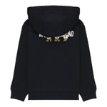 MOSCHINO felpa tinta unita con zip e cappuccio Nero per Neonato MUF05I NERO MOSCHINO 