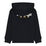 MOSCHINO felpa tinta unita con zip e cappuccio Nero per Neonato MUF05I NERO MOSCHINO 