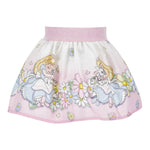 Monnalisa Gonna Tinta Unita con Stampa 'Alice Nel Paese Delle Meraviglie' per Neonata 31E703X BIANCO/ROSA MONNALISA 