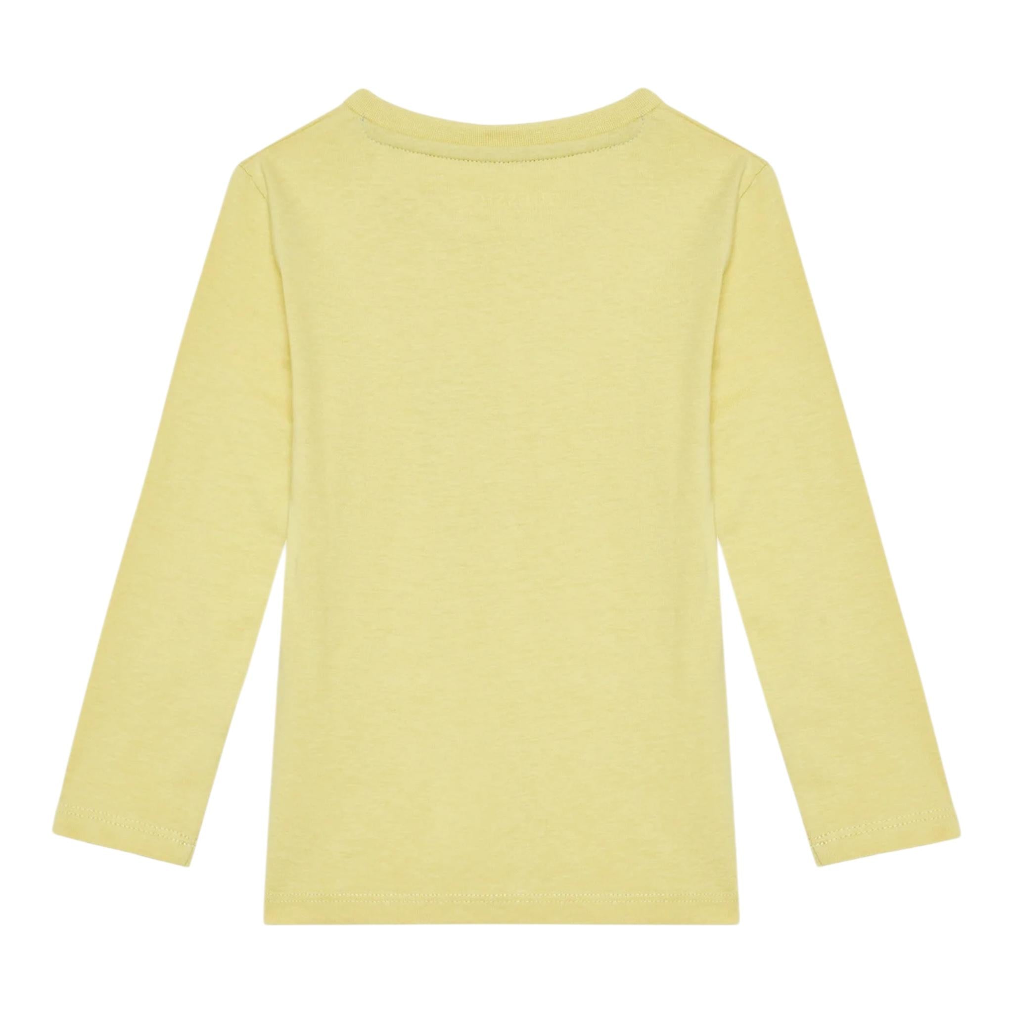 GUESS shirt girocollo tinta unita con stampa in contrasto Giallo per Bambino N4BI18I3Z14 GIALLO GUESS 