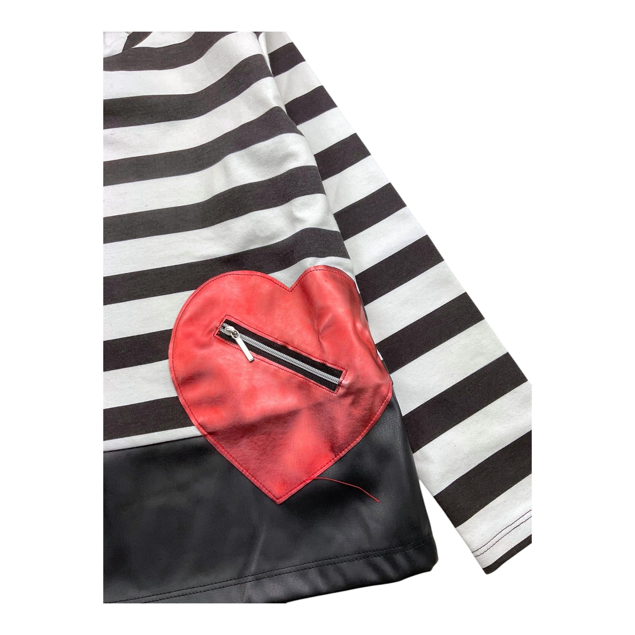 EMC shirt bicolore con fantasia a righe Bianco/nero per Bambina CE2077 BIANCO/NERO EMC 