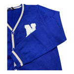 NEVER TOO cardigan tinta unita con ricamo in contrasto Cobalto per Bambino NT2163B COBALTO NEVER TOO 