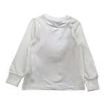 SARABANDA shirt tinta unita girocollo con stampa Bianco per Bambino G8612 BIANCO SARABANDA 