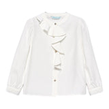 ABEL & LULA camicia tinta unita con rouches Bianco per Bambina 5679 BIANCO ABEL & LULA 