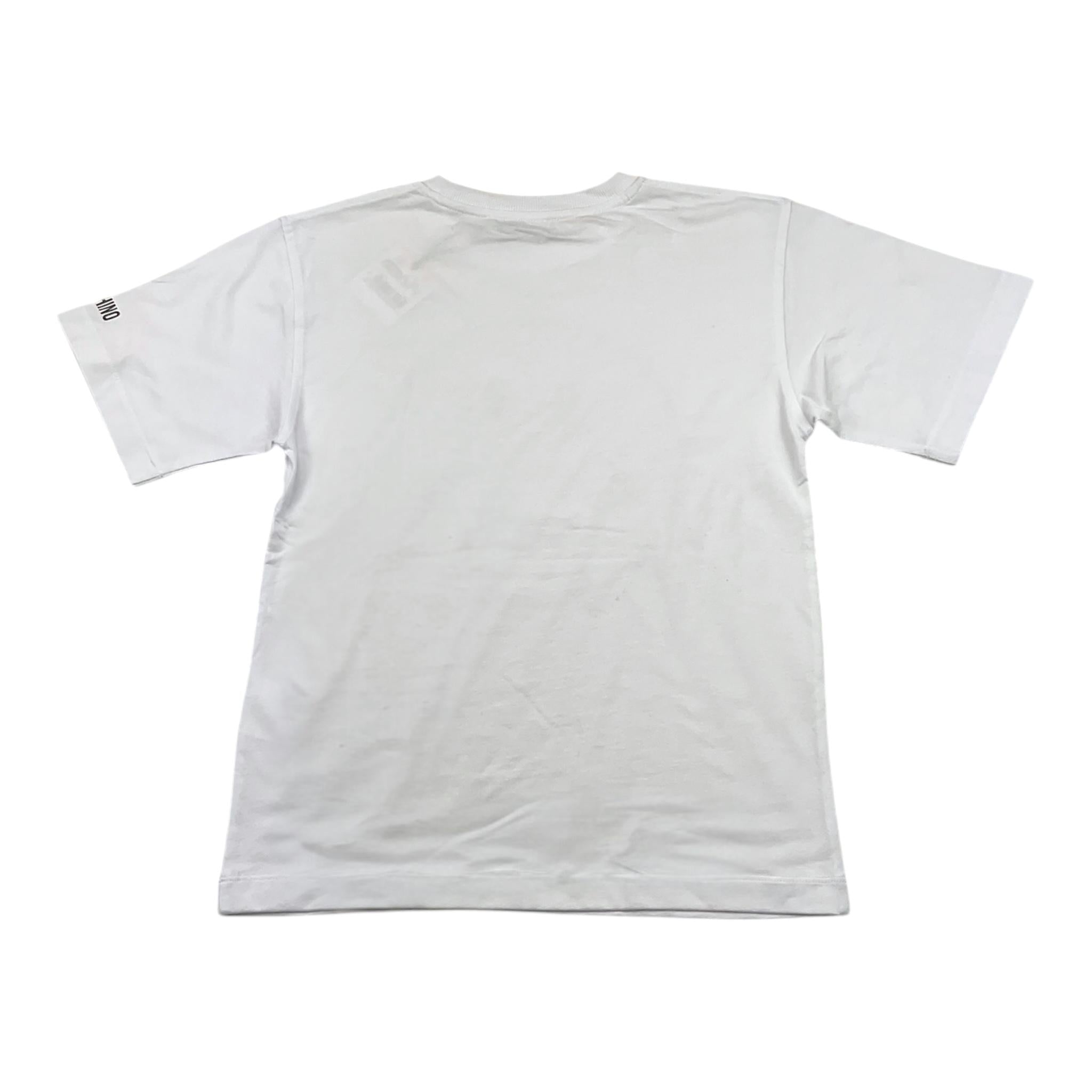 MOSCHINO t-shirt tinta unita girocollo con stampa Bianco per Bambina HRM05G BIANCO MOSCHINO 