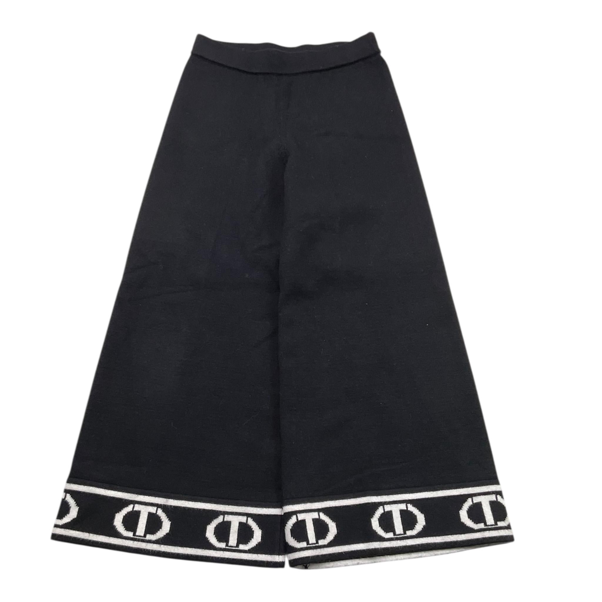 TWINSET pantalone tinta unita modello a palazzo Nero per Bambina 242GJ3160X NERO TWINSET 