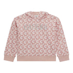 GUESS felpa con cappuccio tinta unita con stampa logo Rosa per Neonata K4BQ06KAD73N ROSA GUESS 