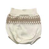 Wedoble Schlichte Culotte mit weißer Stickerei für Neugeborene
