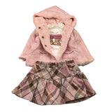 IMAGE KIDS completo 3 pezzi pelliccia-shirt-gonna Rosa per Neonata LF6961 ROSA IMAGE KIDS 
