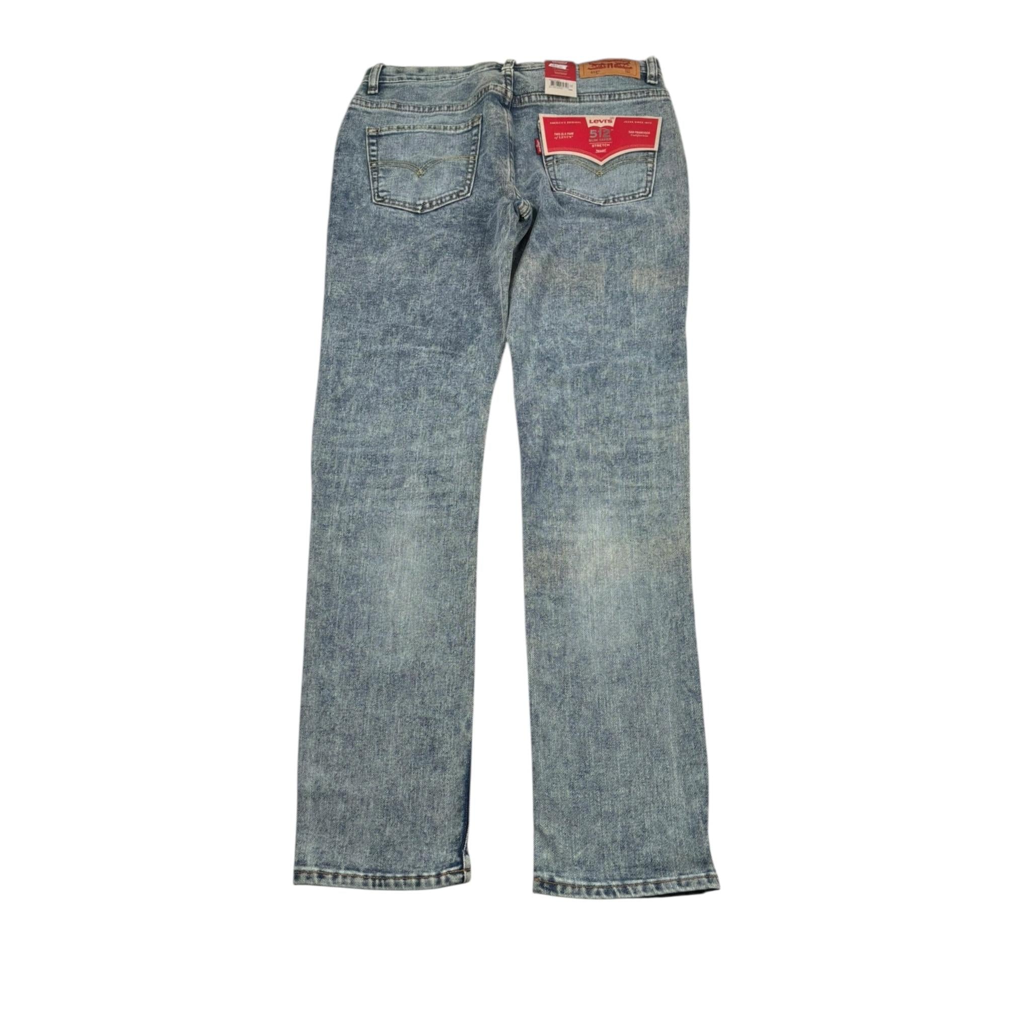 Levi'S Jeans Tinta Unita con Strappi per Bambino 9E6728 AZZURRO LEVI'S 